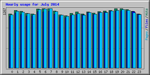 Hourly usage for July 2014